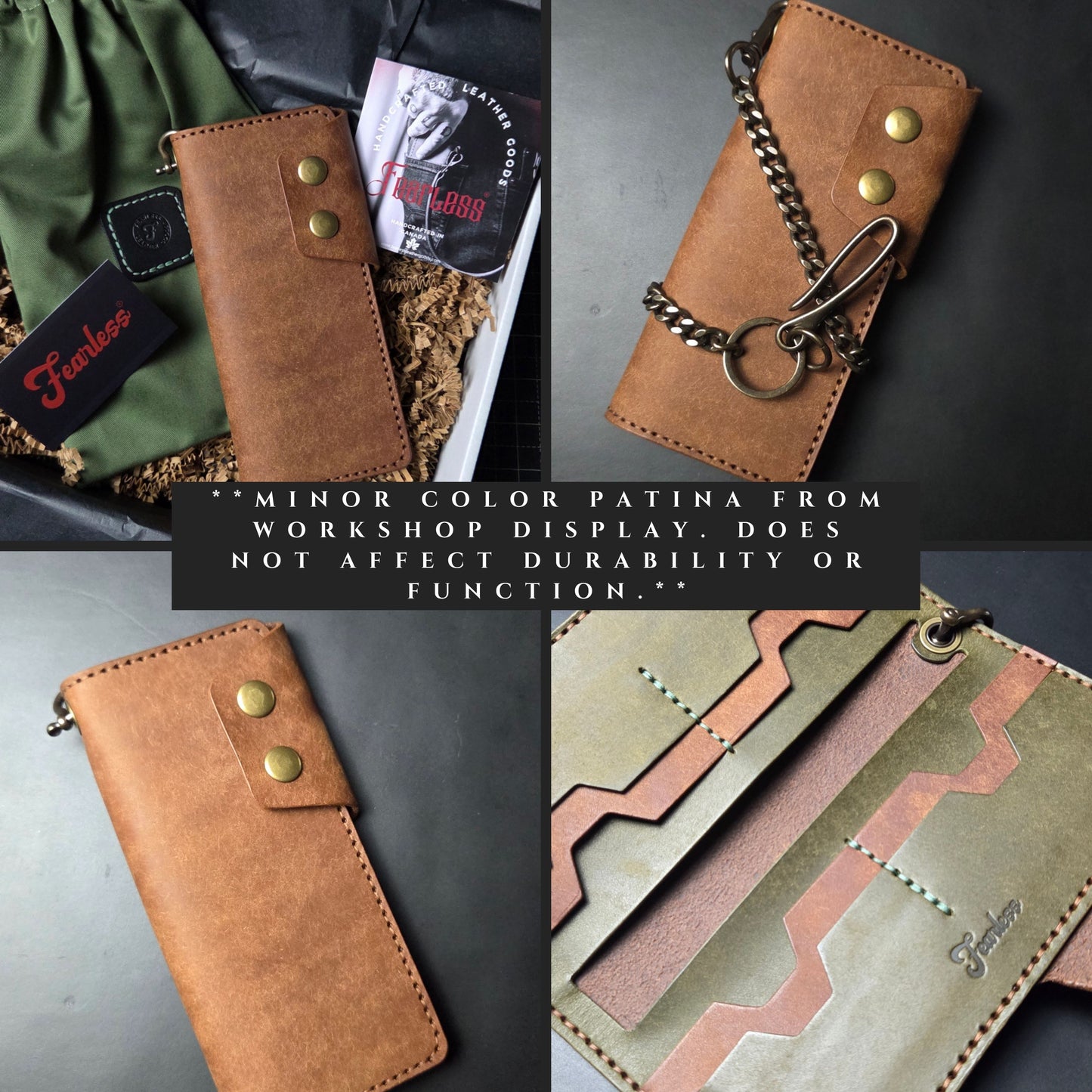 TRUCKER WALLET ITALIAN LEATHER - Ready to Ship Special Pricing