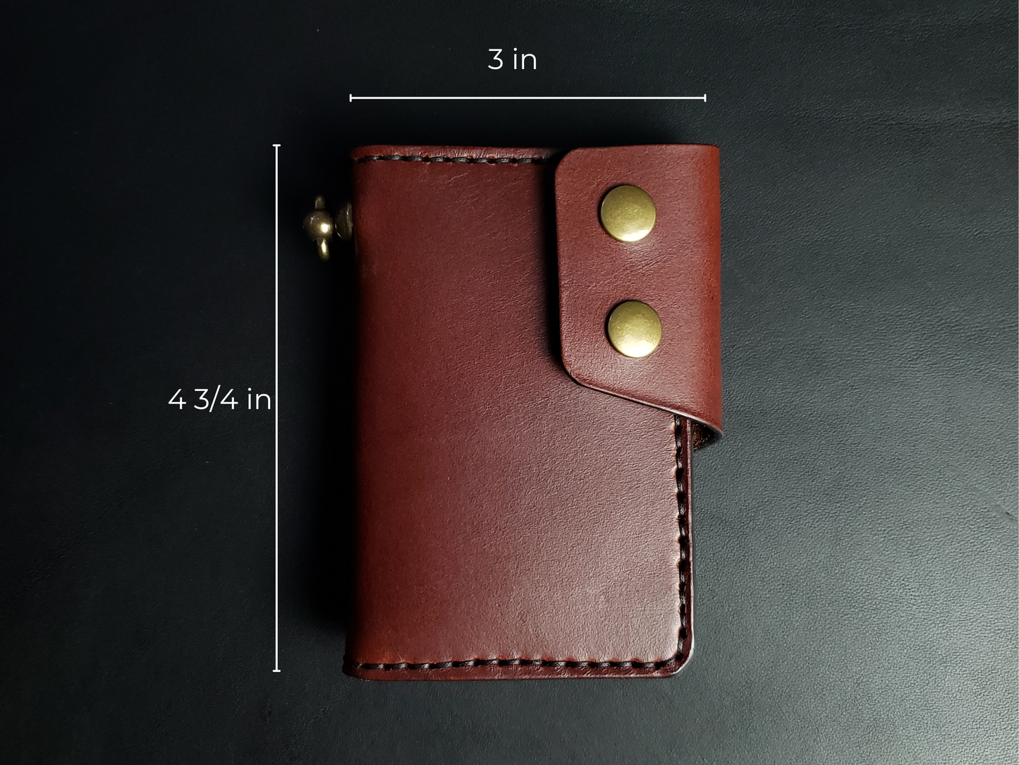 6 Pocket Biker Wallet – Brown / Antique Brass