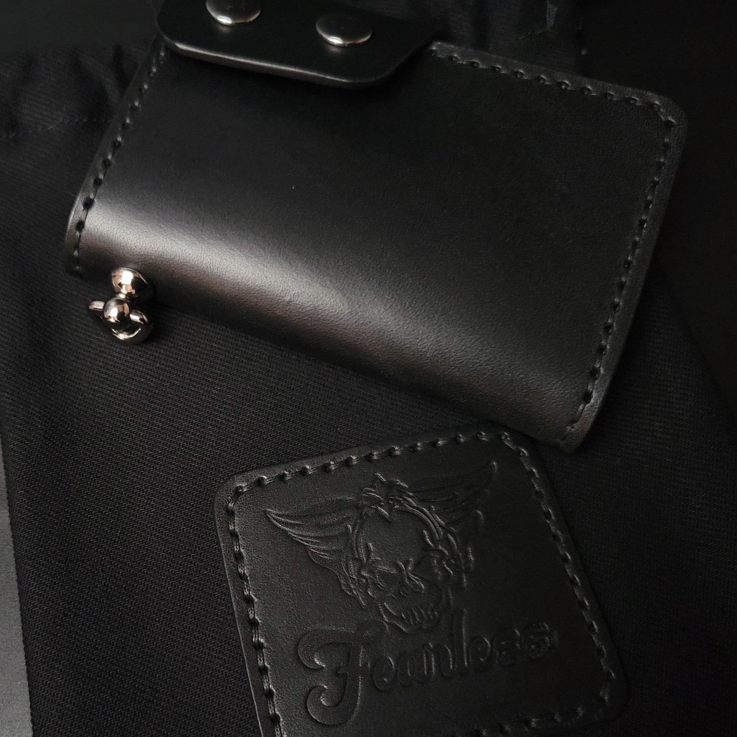6 Pocket Biker Wallet – Black