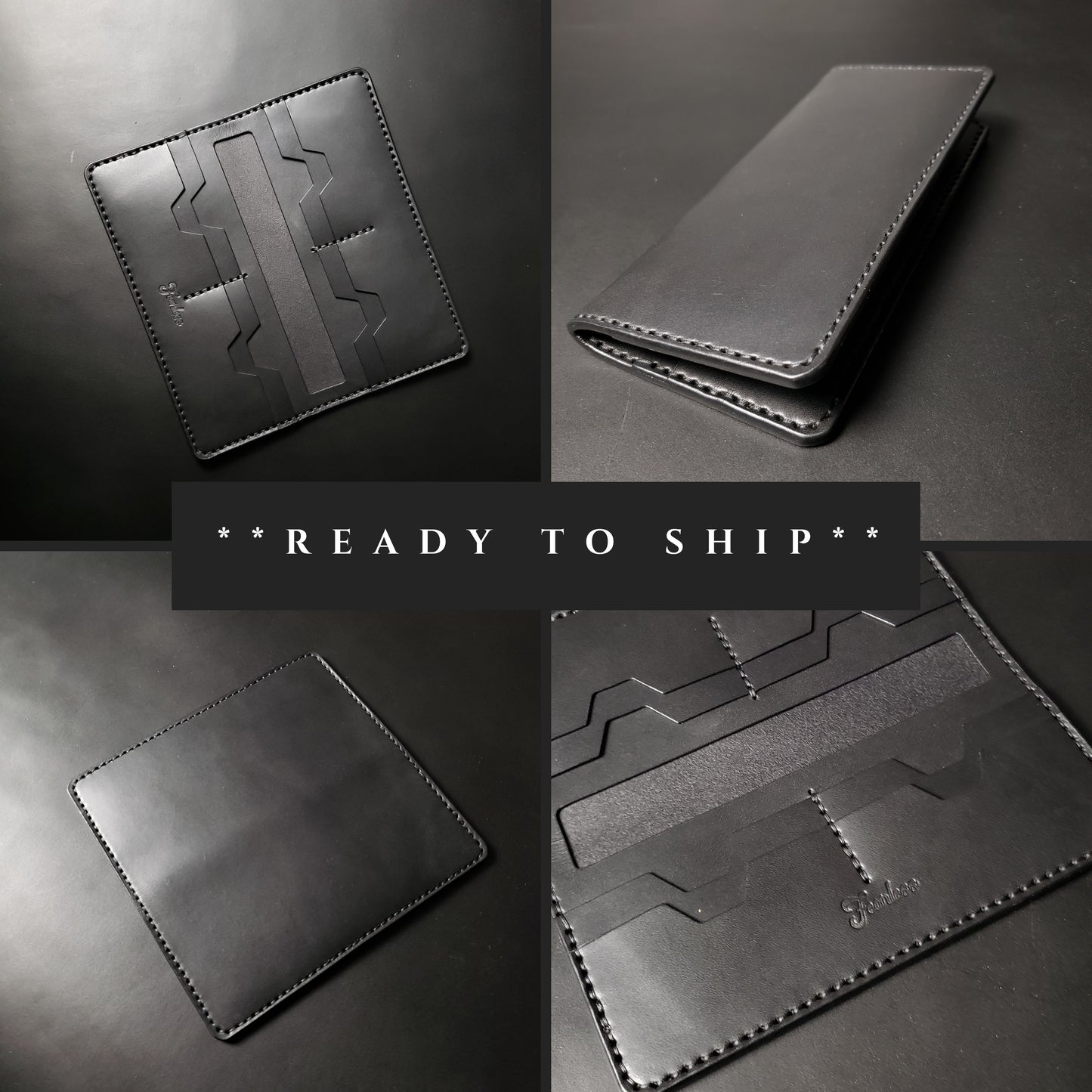 FULL BLACK LONG WALLET - Ready to Ship Special Pricing