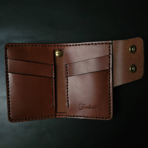 6 Pocket Biker Wallet – Brown / Antique Brass