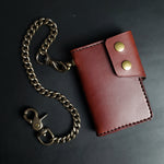 Load image into Gallery viewer, 6 Pocket Biker Wallet – Brown / Antique Brass
