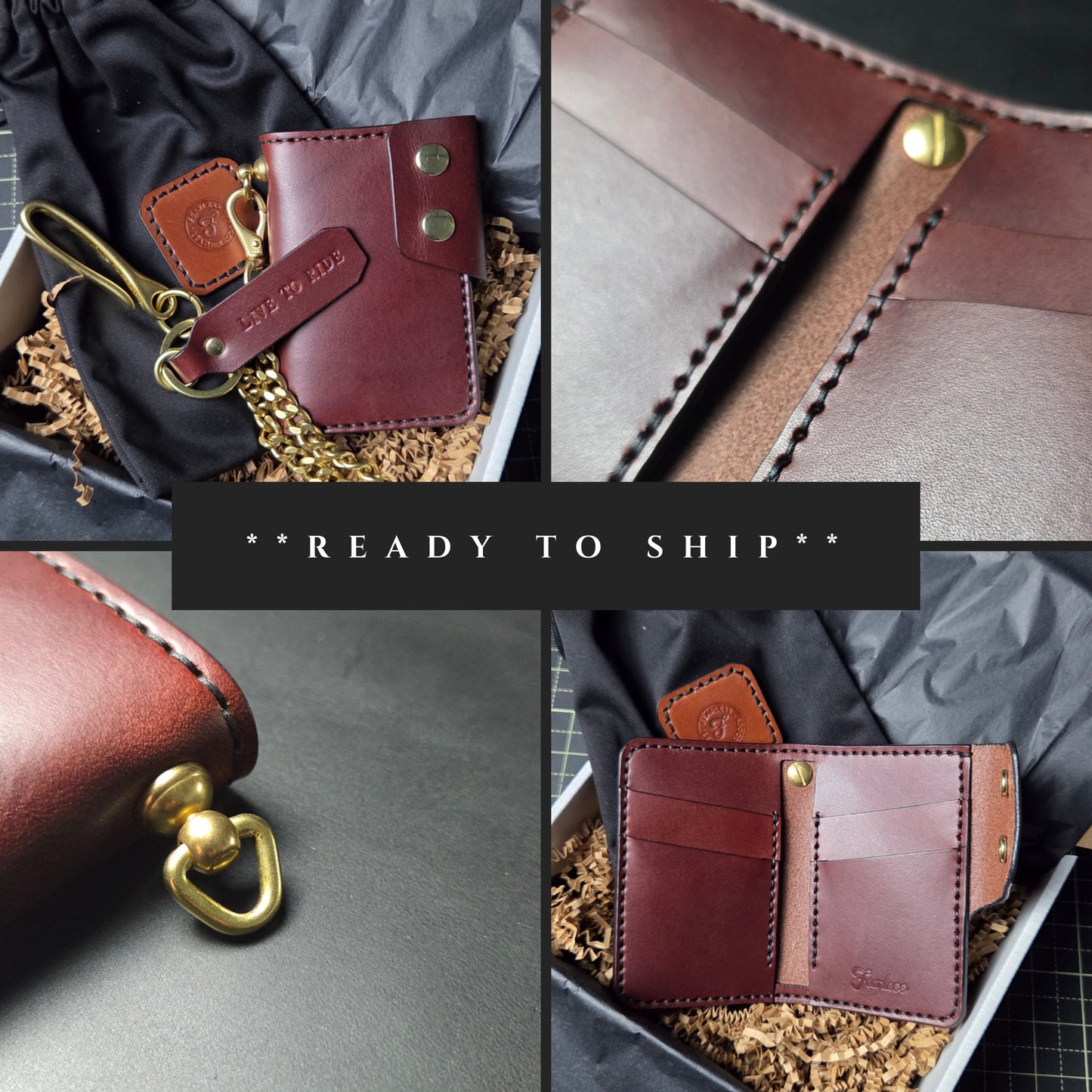 6 POCKET BIKER WALLET - Ready to Ship Special Pricing