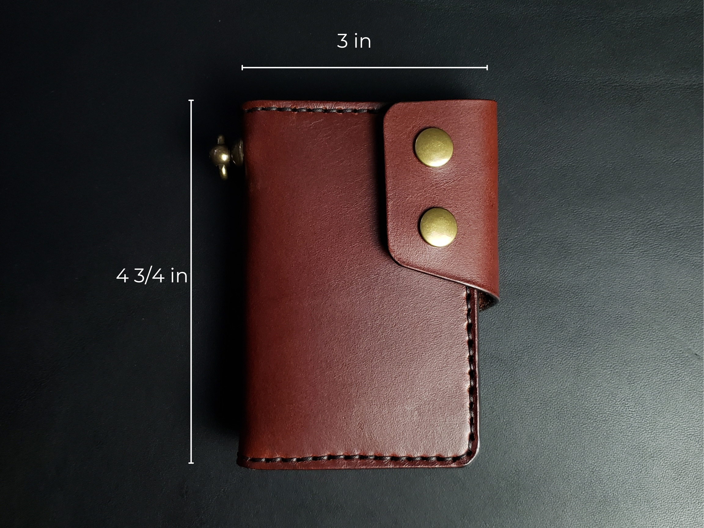 6 Pocket Biker Wallet – Brown / Antique Brass