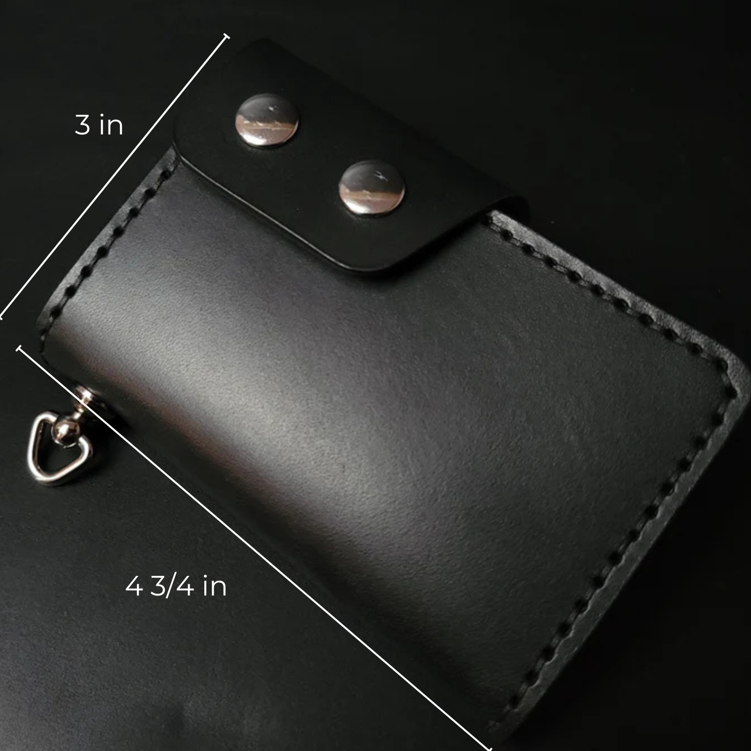 6 Pocket Biker Wallet – Black