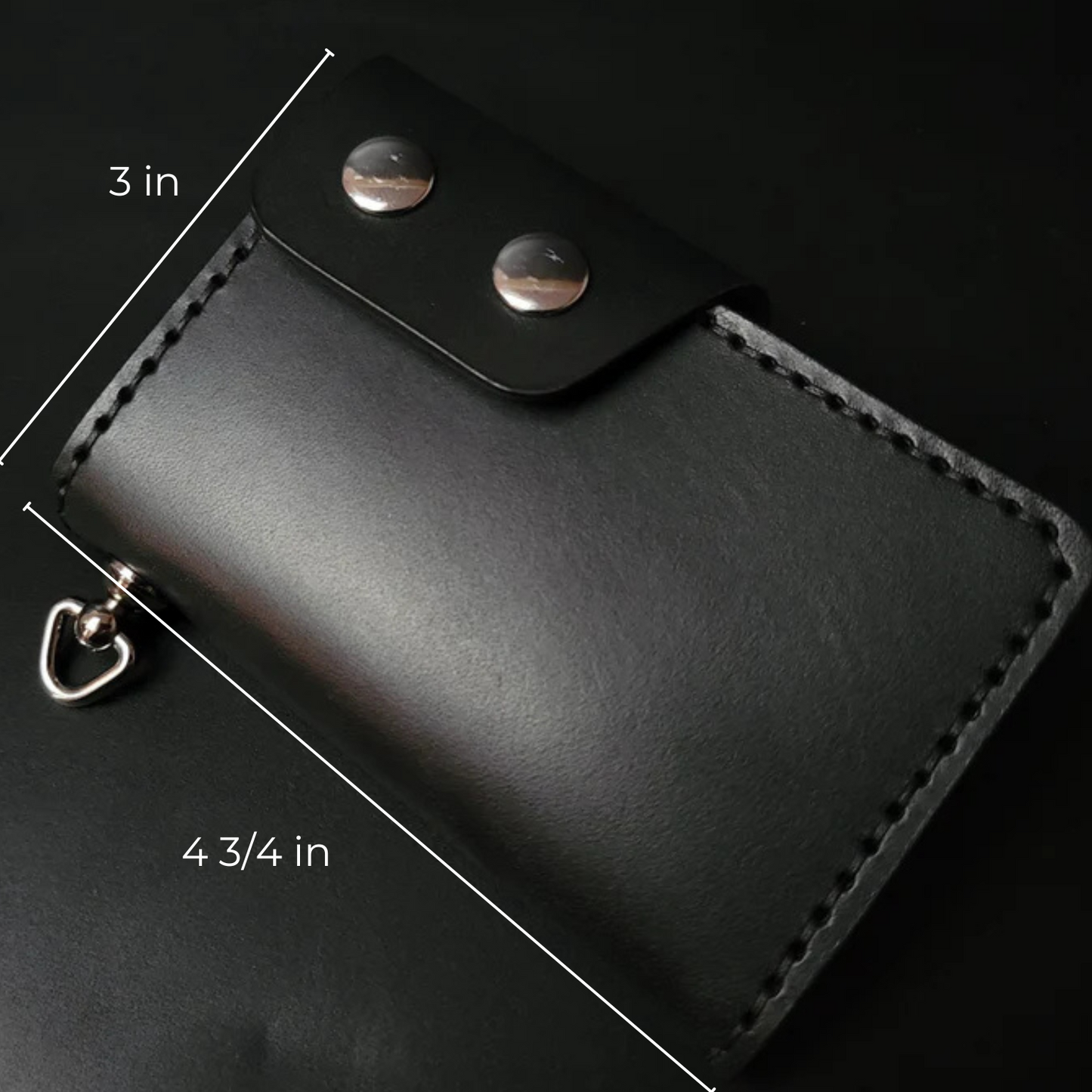 6 Pocket Biker Wallet – Black