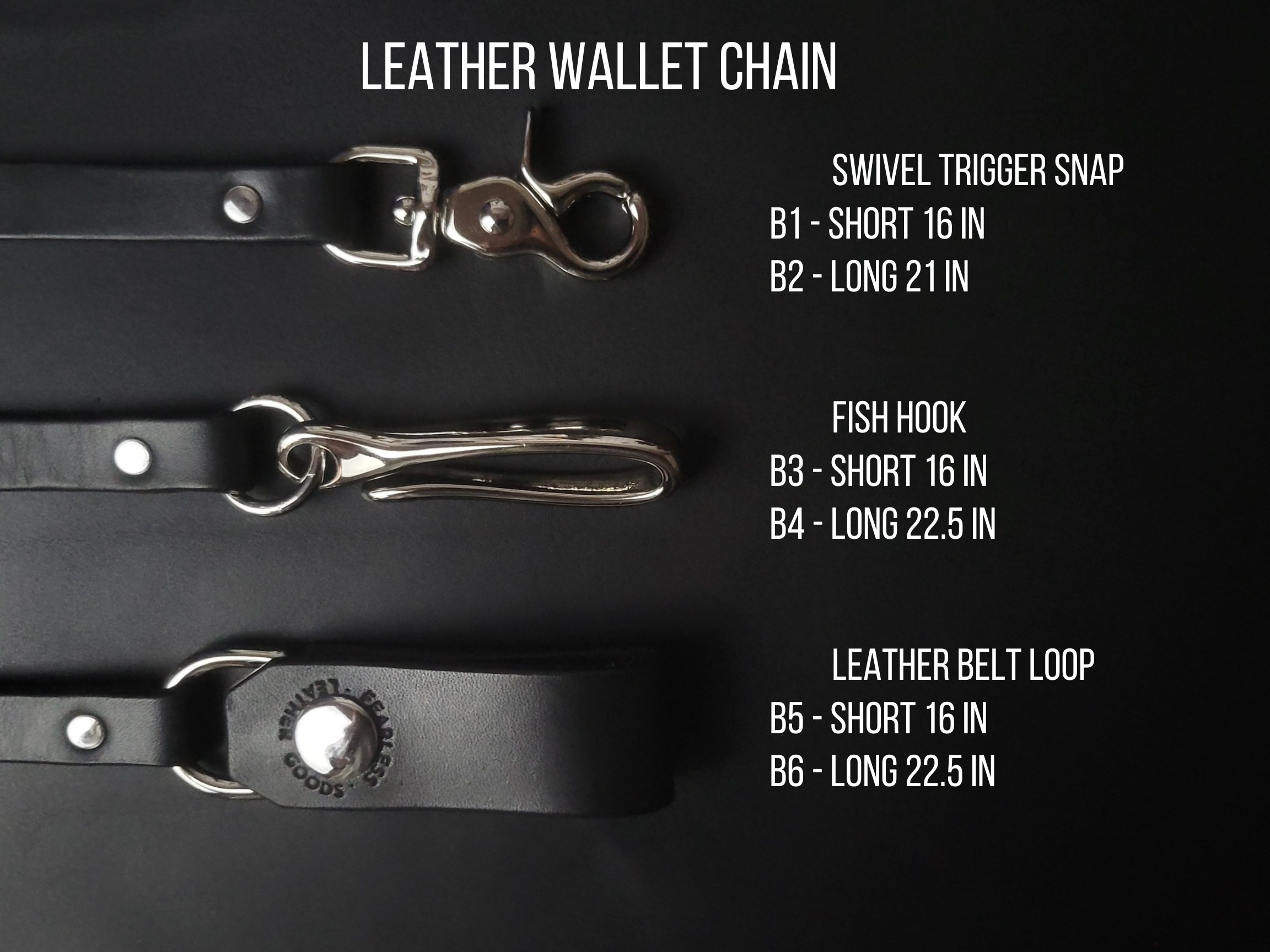6 Pocket Biker Wallet – Black