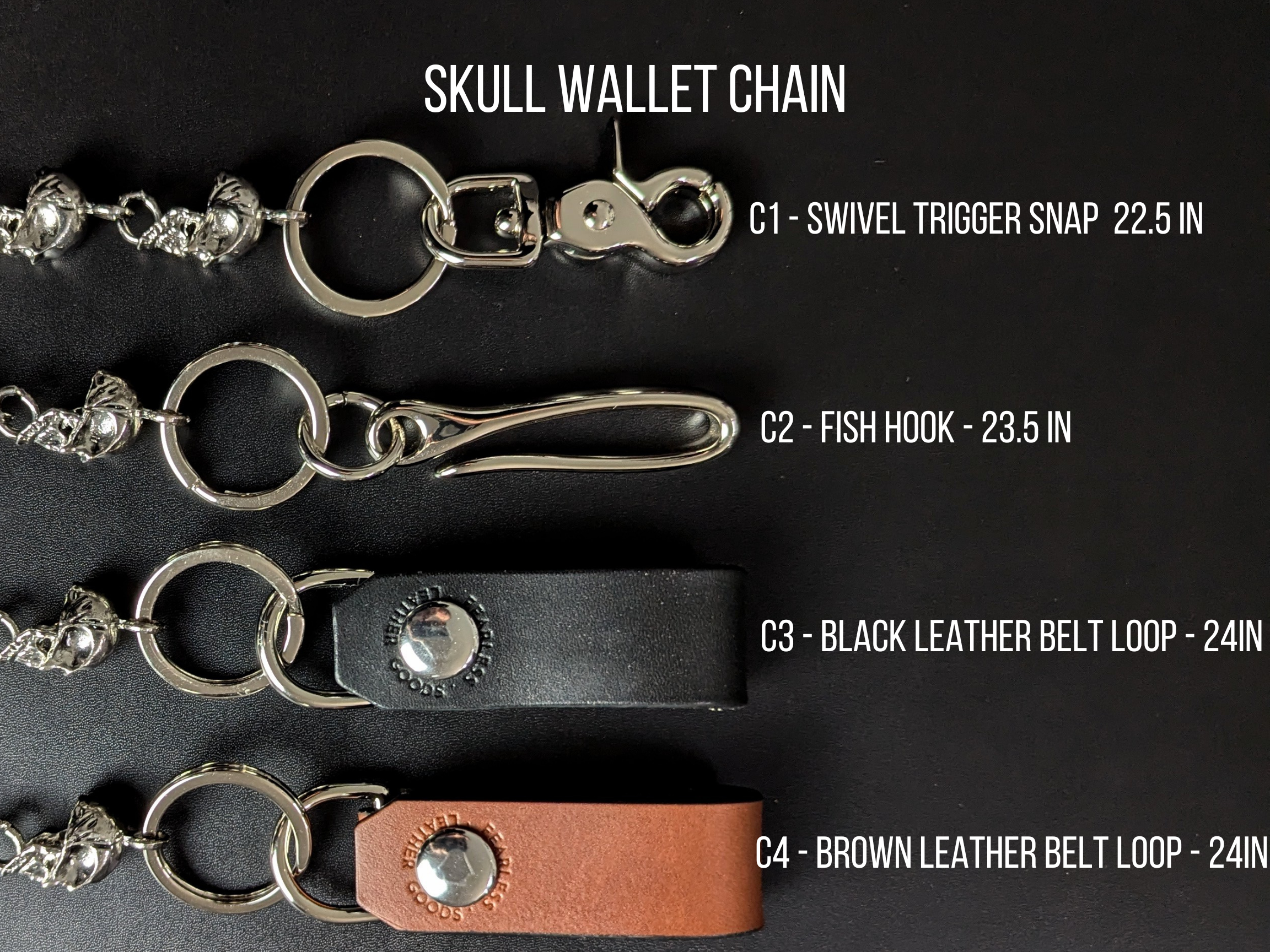 6 Pocket Biker Wallet – Black