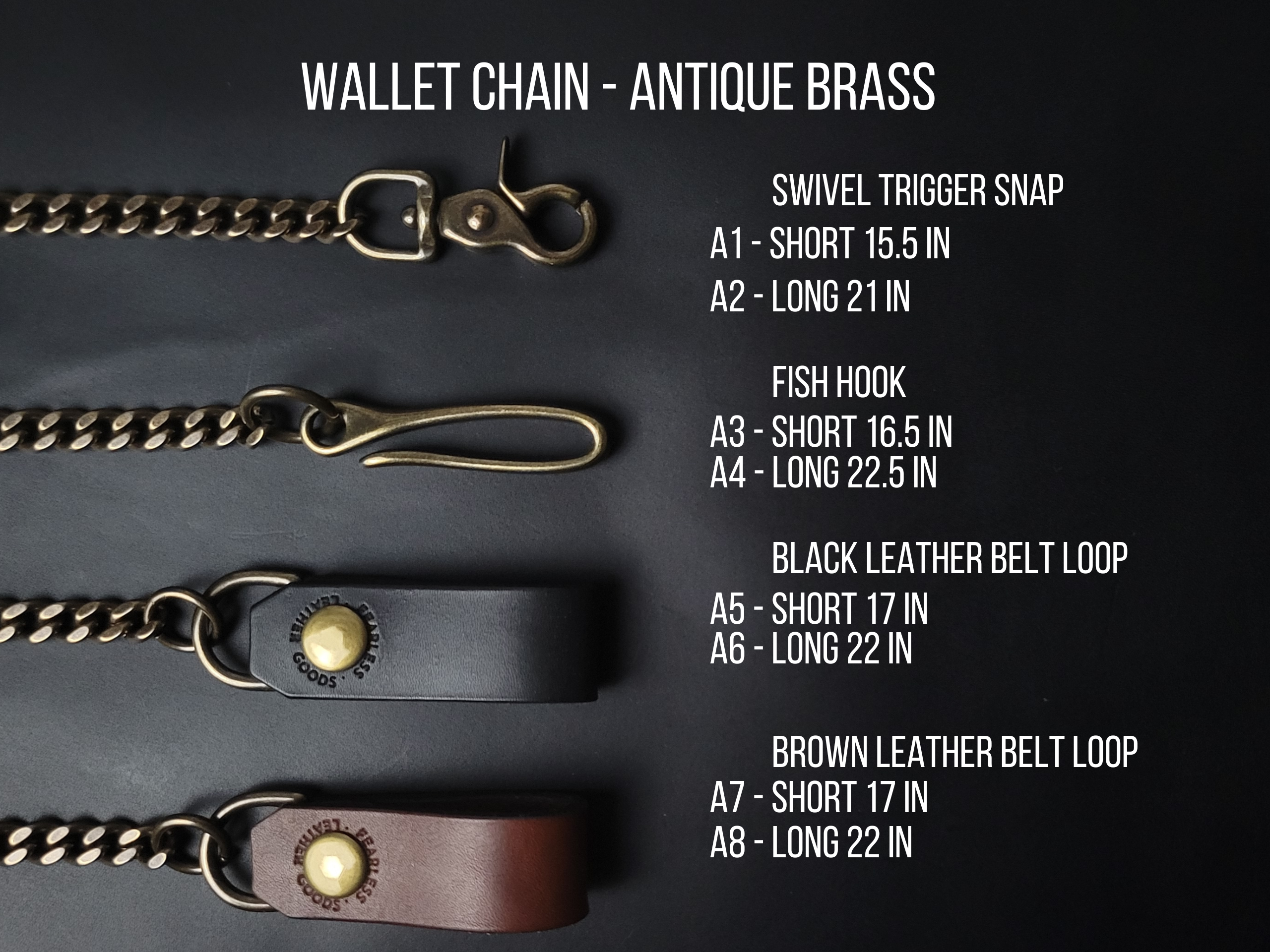 6 Pocket Biker Wallet – Brown / Antique Brass