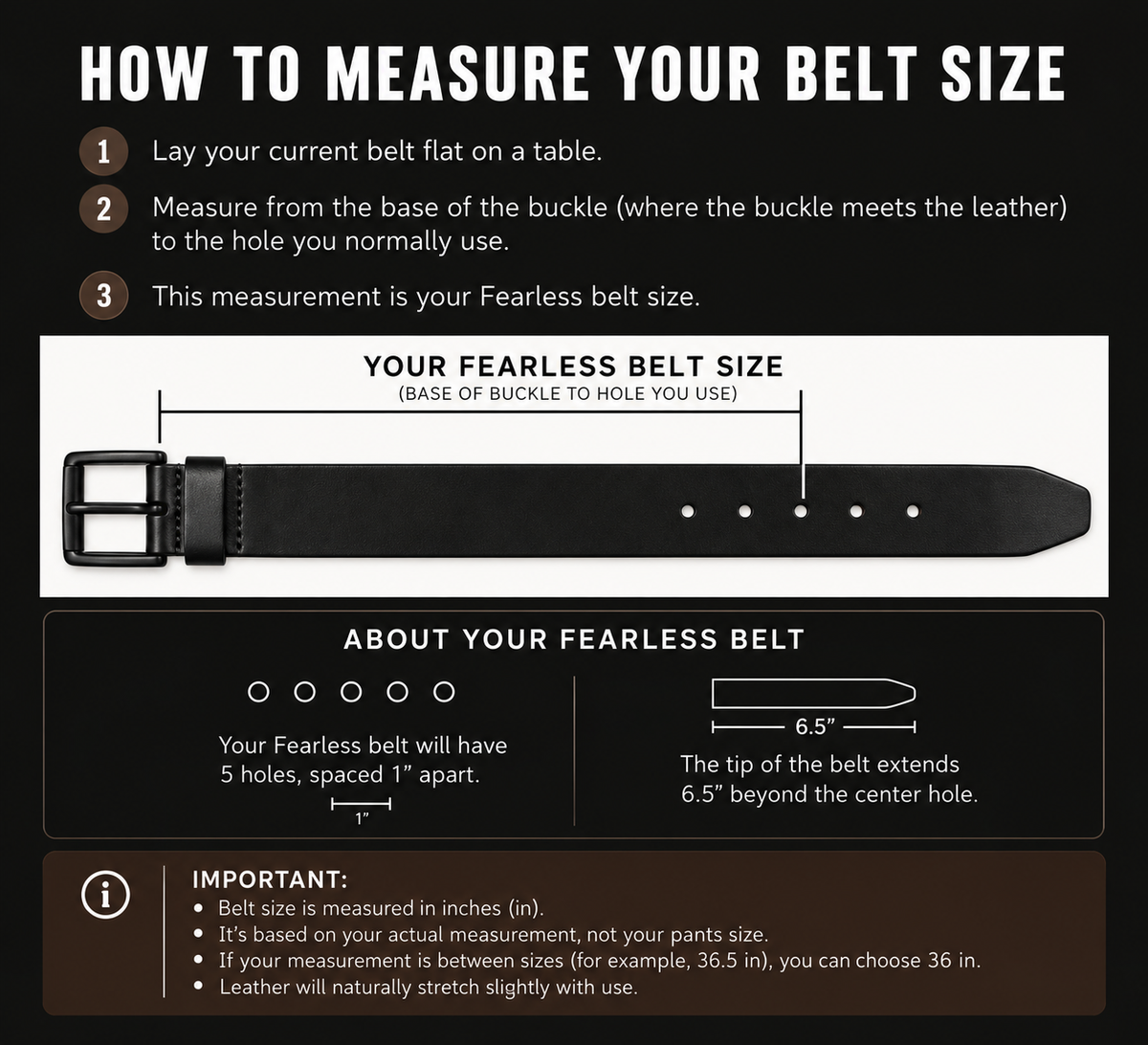 1.5" CHICAGO SCREW LEATHER BELT – matte black buckle