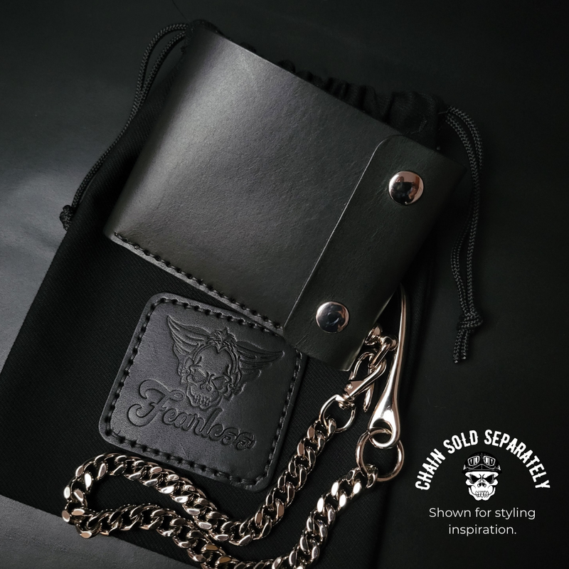 Classic Biker Wallet – Black