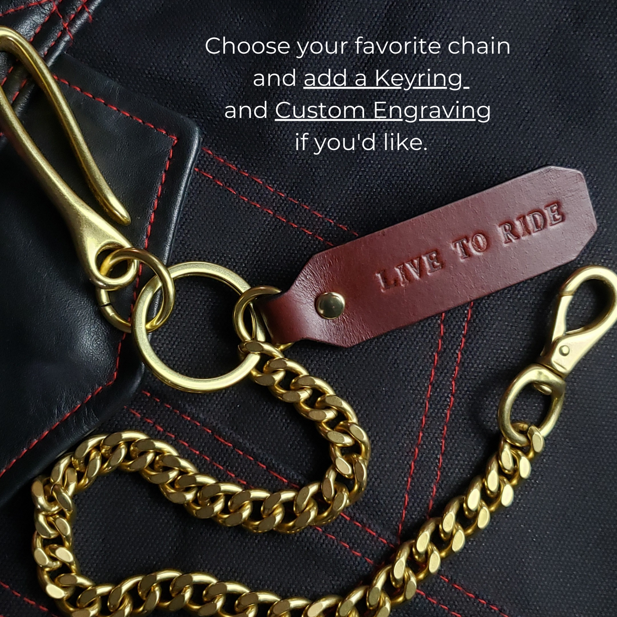 BIKER WALLET CHAIN - Natural Brass