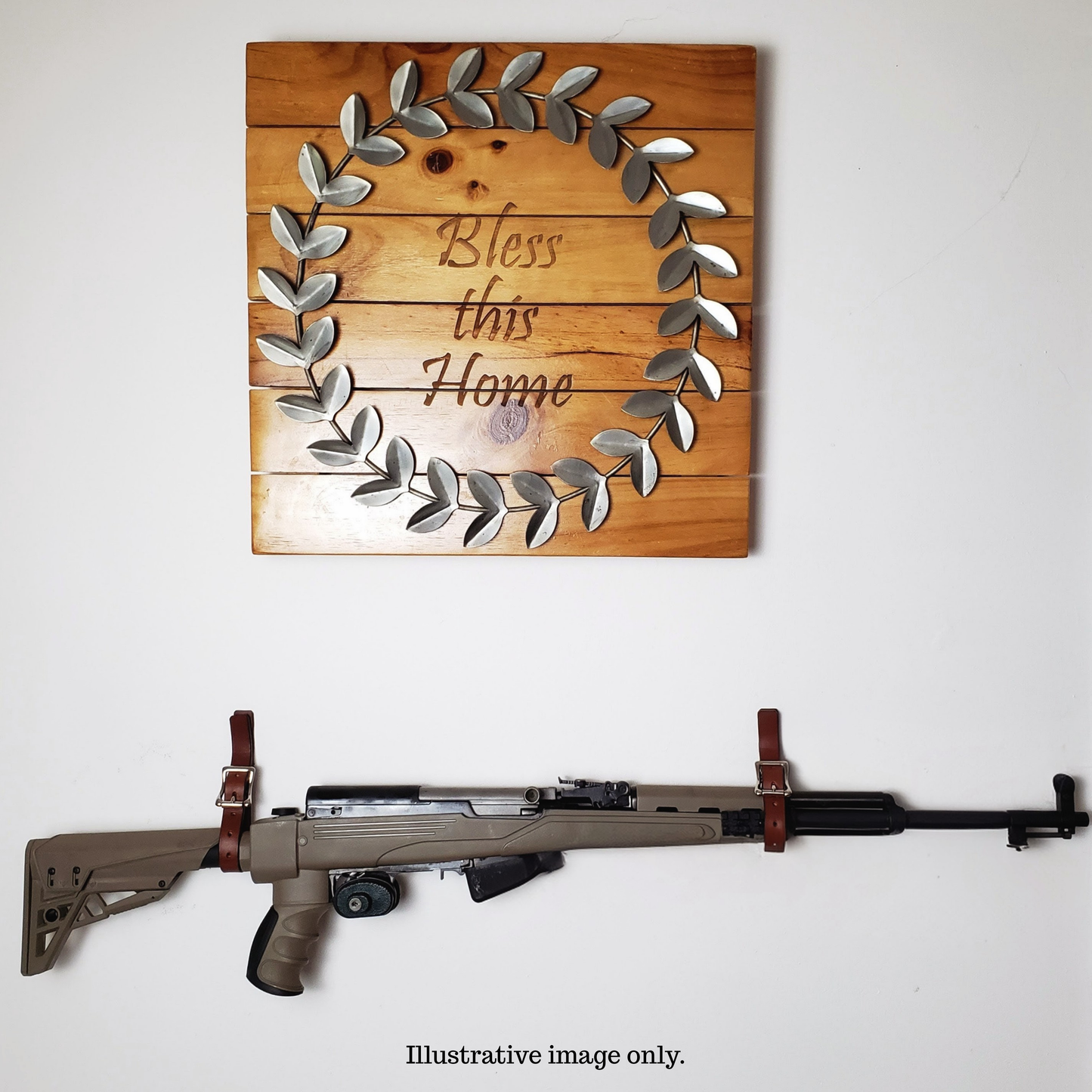 Leather Wall Mount for Axe, Rifle, or Sword
