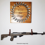 Load image into Gallery viewer, Leather Wall Mount for Axe, Rifle, or Sword
