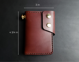 6 Pocket Biker Wallet – Brown / Natural Brass