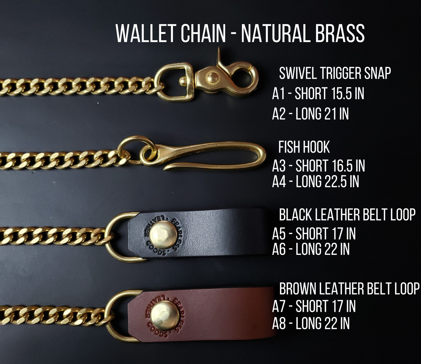 BIKER WALLET CHAIN - Natural Brass