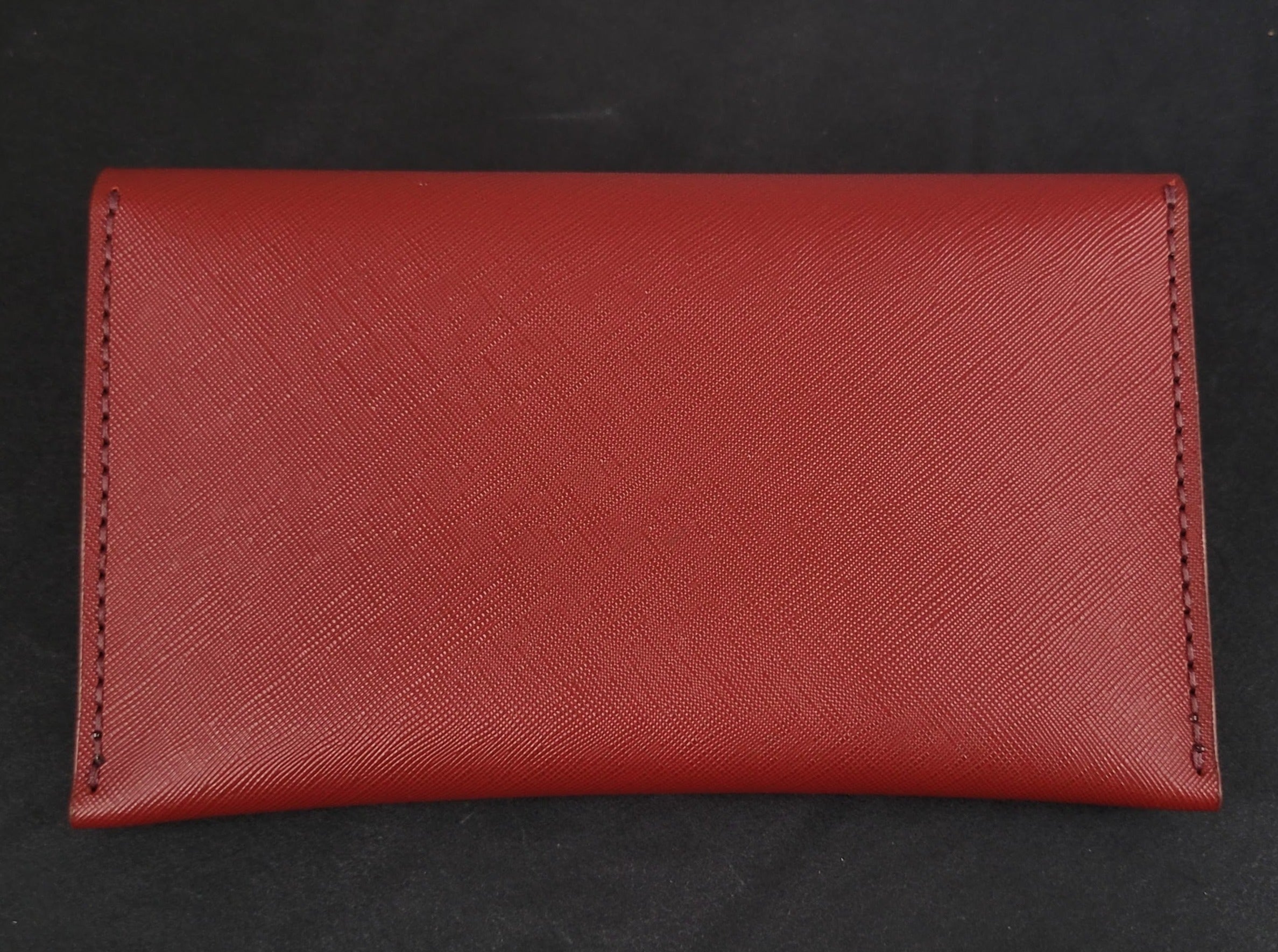 ENVELOPE WALLET - red wine saffiano