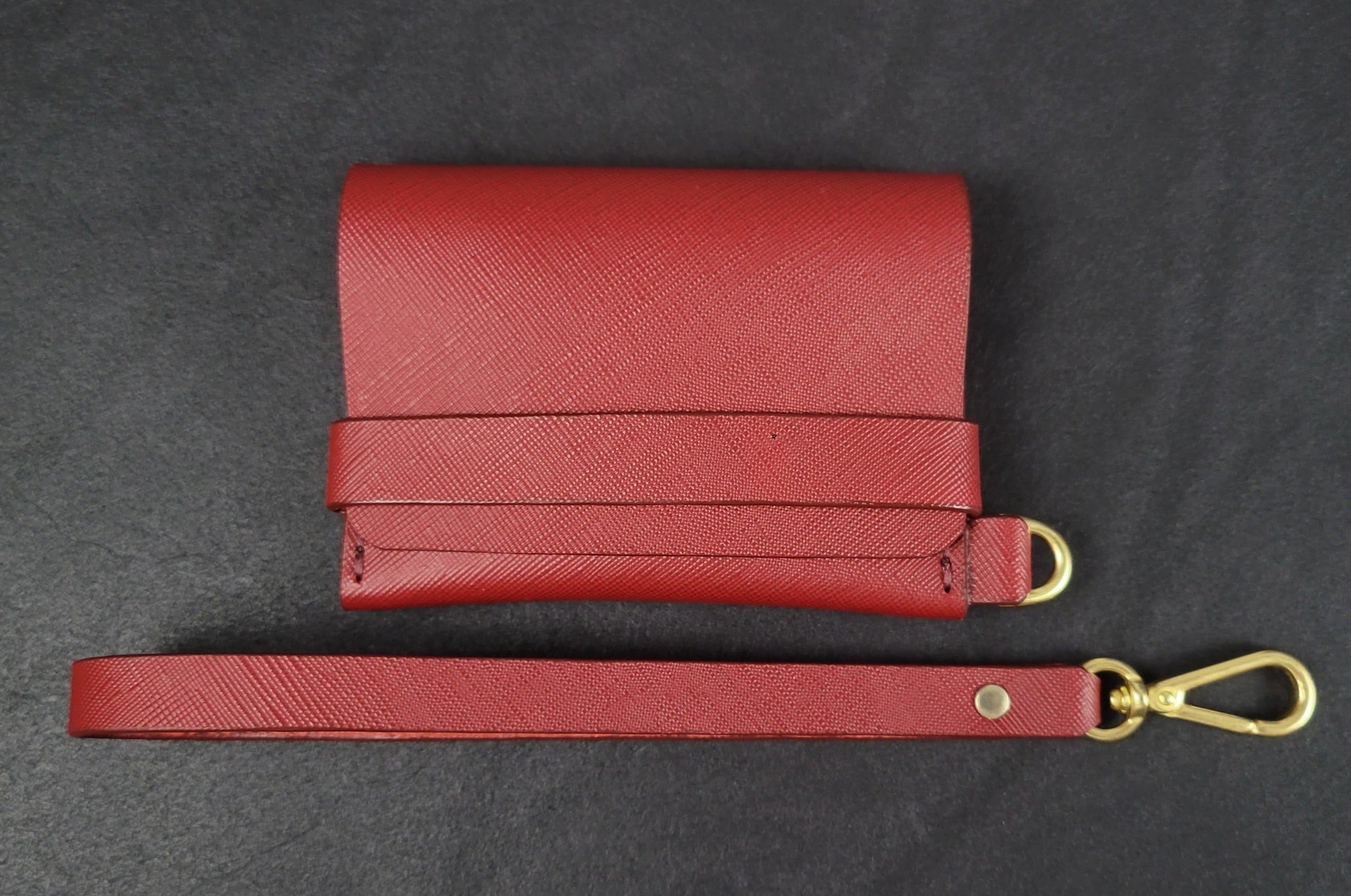SINGLE POCKET SAFFIANO - red wine