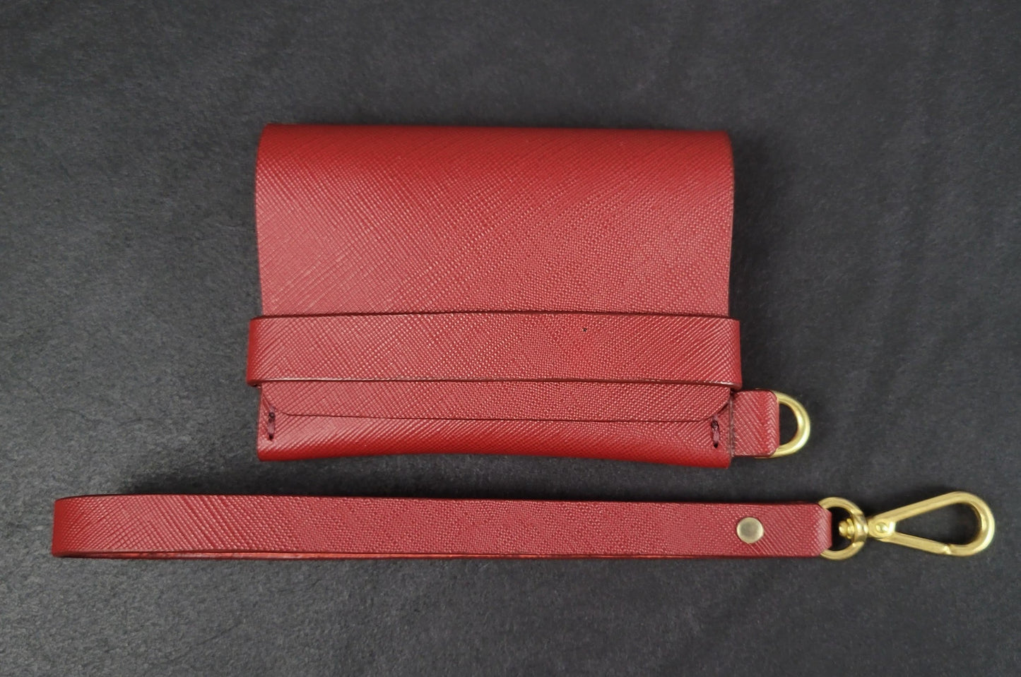 SINGLE POCKET SAFFIANO - red wine