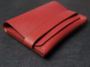 SINGLE POCKET SAFFIANO - red wine