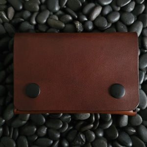 DOUBLE-POCKET - brown leather