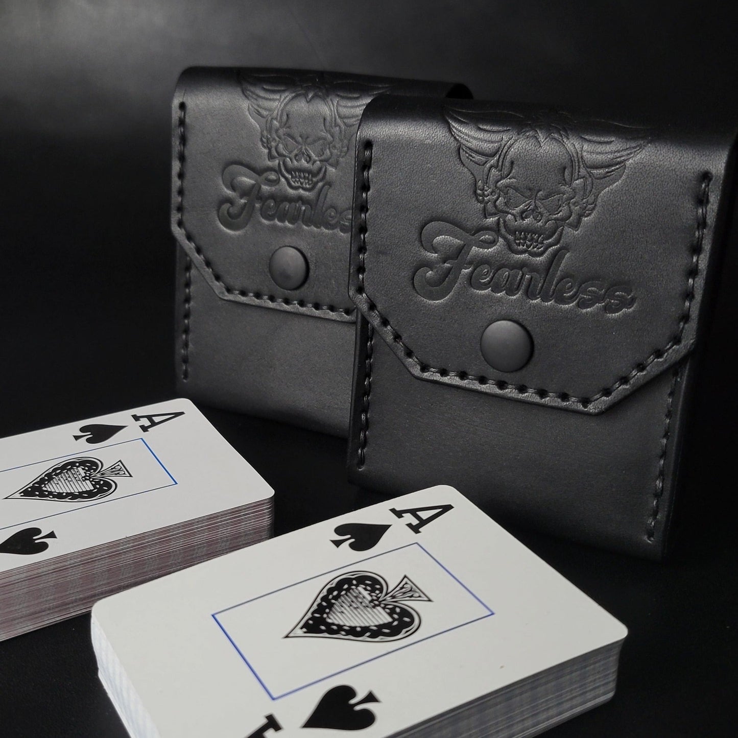 set of Playing Card Case FEARLESS SKULL