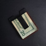 Load image into Gallery viewer, MONEY CLIP WALLET  - dark brown/black
