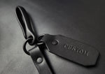 Load image into Gallery viewer, BLACK LEATHER STRAP WALLET CHAIN - Nickel Plate
