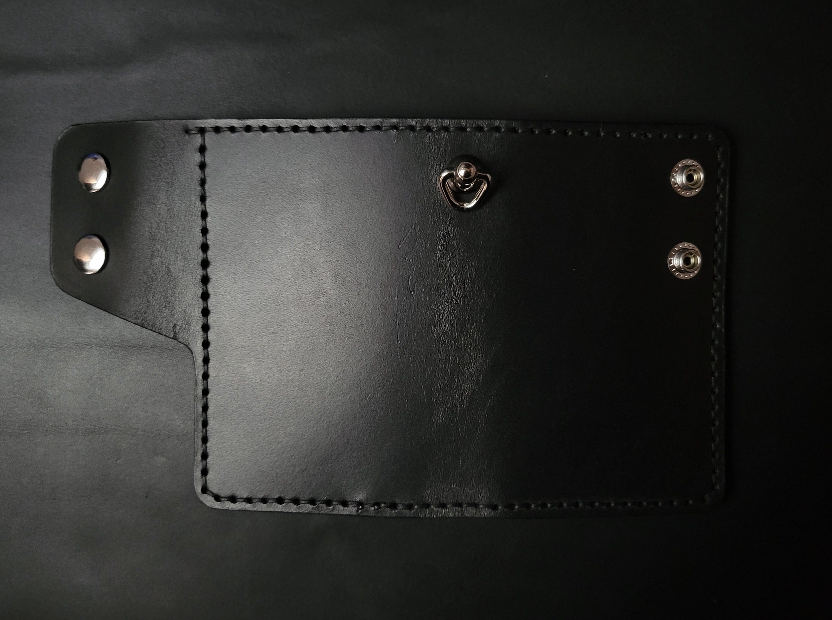 6 Pocket Biker Wallet – Black