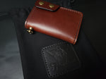 Load image into Gallery viewer, 6 Pocket Biker Wallet – Brown / Antique Brass
