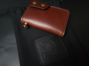6 Pocket Biker Wallet – Brown / Antique Brass
