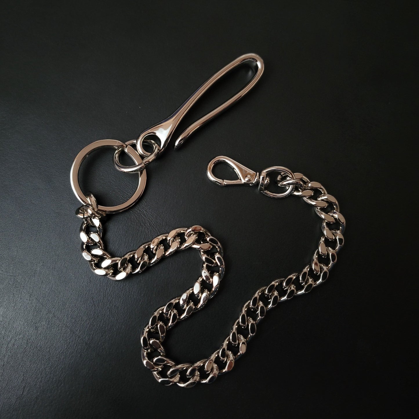 BIKER WALLET CHAIN - Nickel Plate