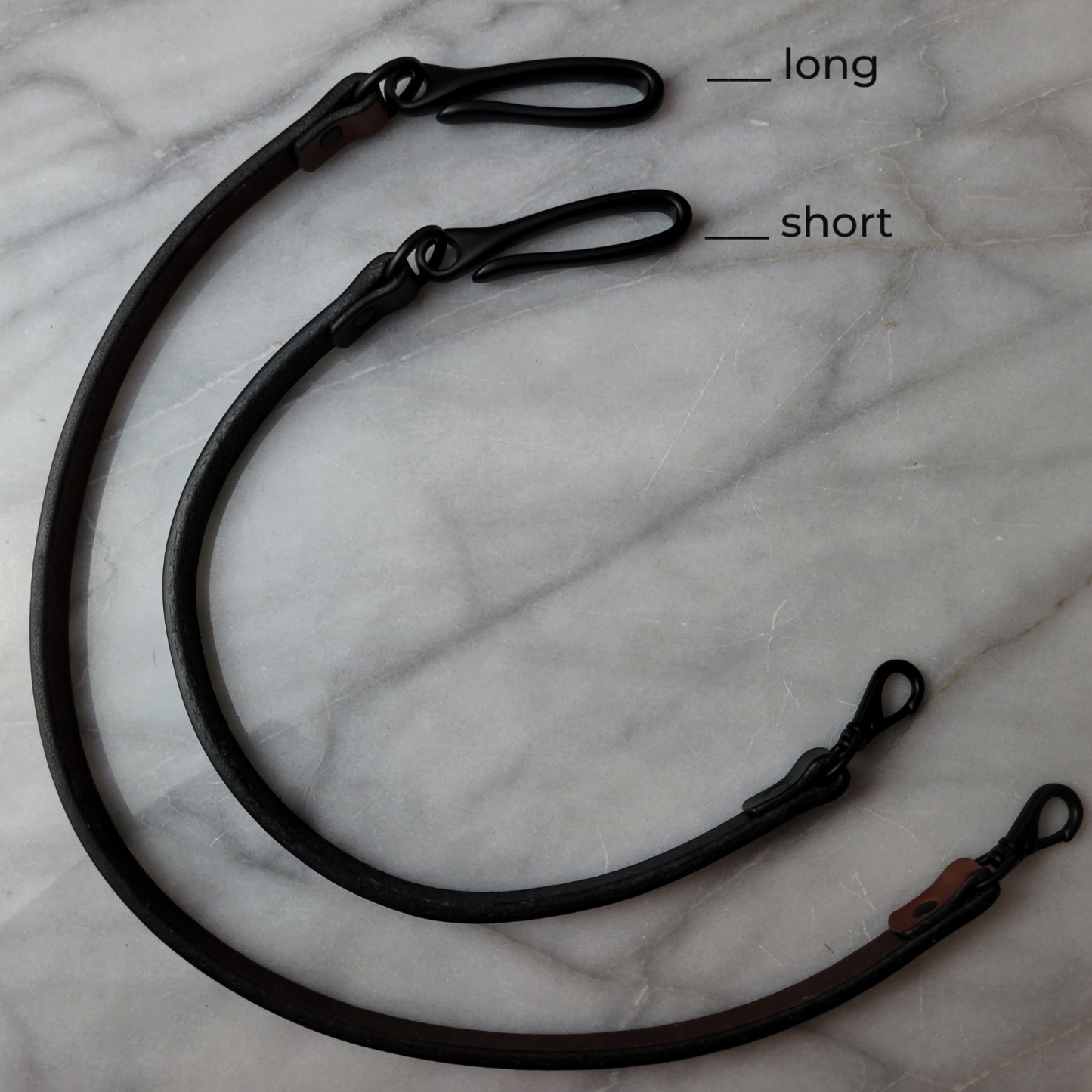 BLACK LEATHER WALLET CHAIN - Nickel Plate