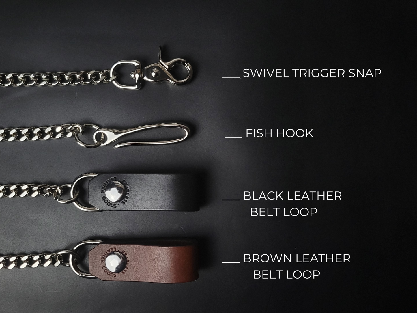 BIKER WALLET CHAIN - Nickel Plate