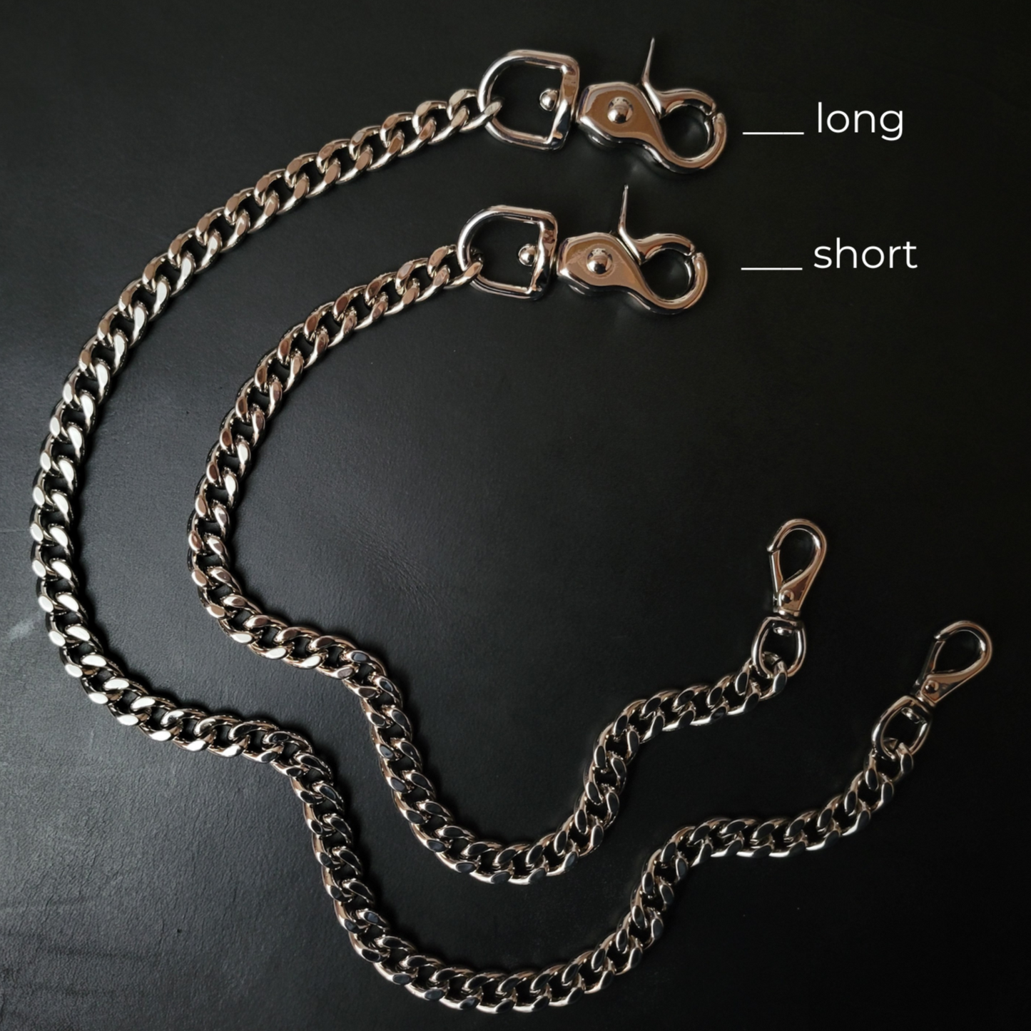BIKER WALLET CHAIN - Nickel Plate