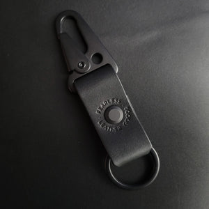 ALL BLACK LEATHER KEYRING